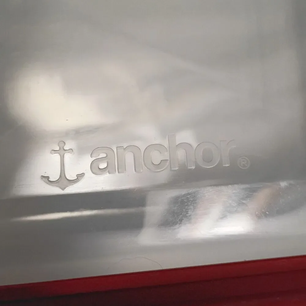 Anchor Hocking 3 Qt Glass Baking Dish w/ Red Lid 9.5x13.5 Made in USA